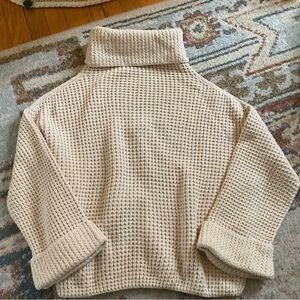 Free People Cozy Cream Turtleneck Sweater XS
